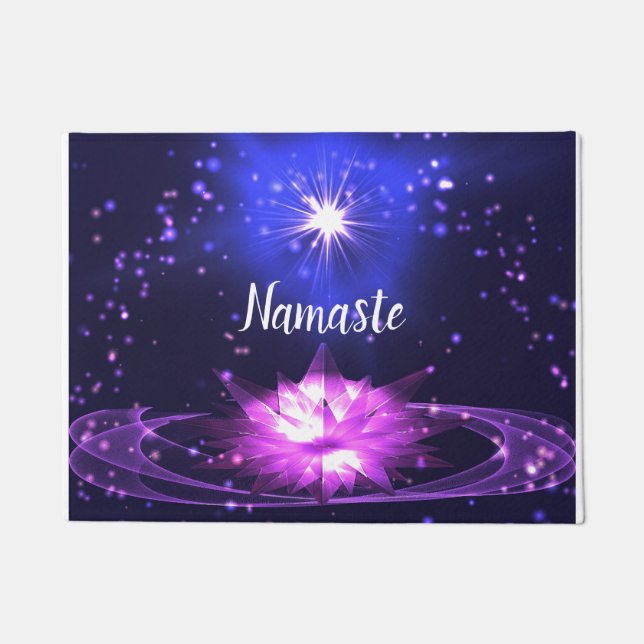 Namaste Crystal Lotus Metaphysischer Empfang Fußmatte (Vorderseite)