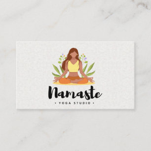 Namaste Cursive   MeditationsIllustration Visitenkarte