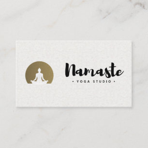Namaste Cursive   Yoga Mediation Visitenkarte