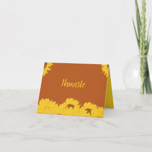 Namaste Dankeschön Sonnenblumen Design Karte