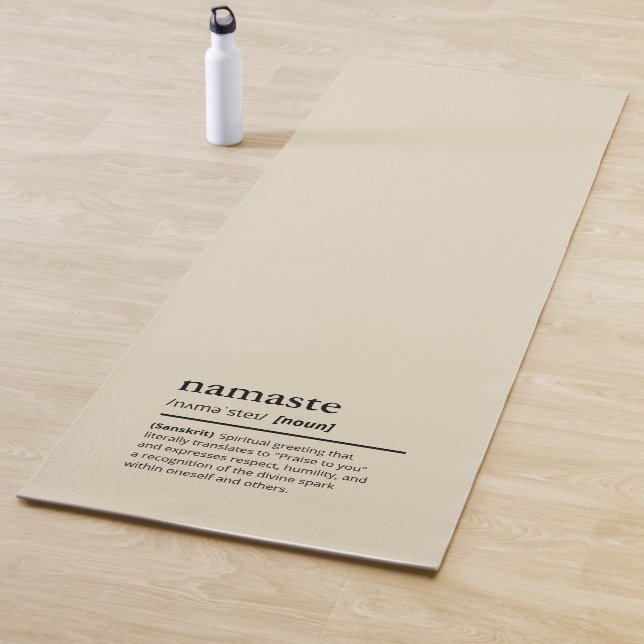 Namaste Definition Beige Einfache moderne Yoga Mat Yogamatte (Beispiel)