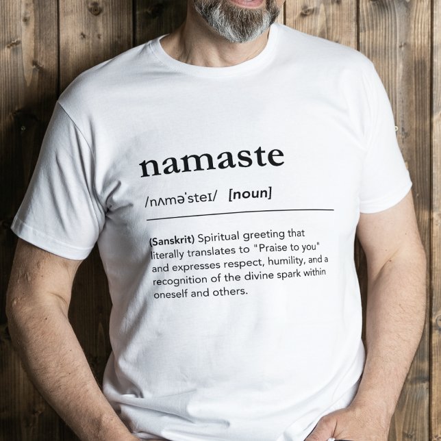 Namaste Definition Minimalistisch Moderner Yoga Lo T-Shirt (Von Creator hochgeladen)