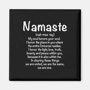 Namaste Definition Yoga Meditation Buddhist Gesche Magnet