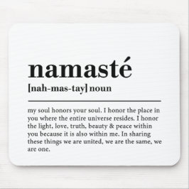 Namaste Definition Yoga Moderne Minimale Meditatio Mousepad