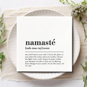 Namaste Definition Yoga Moderne Minimale Meditatio Serviette