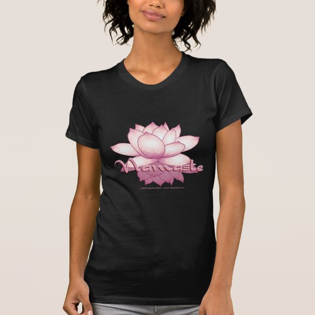 Namaste Dunkelheits-Rose T-Shirt (Vorderseite)