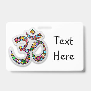 Namaste Floral Yoga-Symbol Ausweis