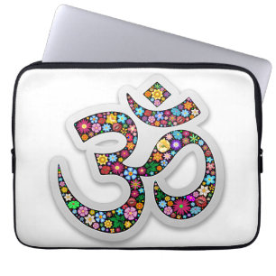 Namaste Floral Yoga-Symbol Laptopschutzhülle
