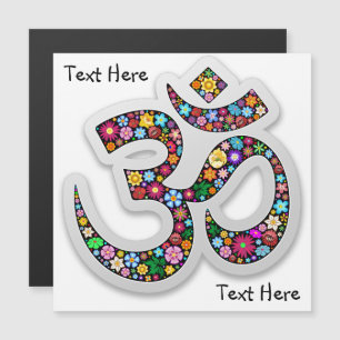 Namaste Floral Yoga-Symbol Magnetkarte