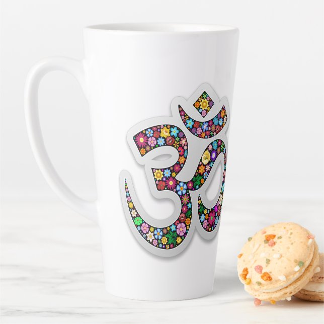 Namaste Floral Yoga-Symbol Milchtasse (Beispiel)