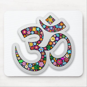 Namaste Floral Yoga-Symbol Mousepad