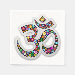 Namaste Floral Yoga-Symbol Serviette