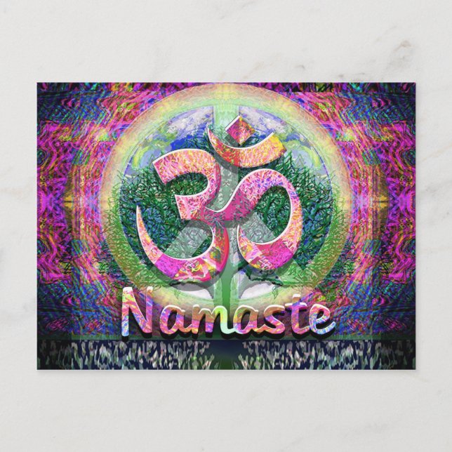 Namaste Friedenssymbol Postkarte (Vorderseite)
