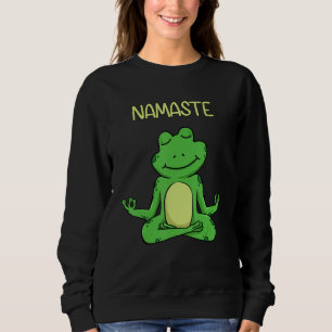Namaste Frosch Yoga Meditation Pilates Yoga Tiere Sweatshirt