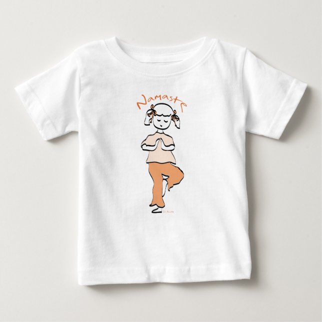 Namaste Girl Baby T-shirt (Vorderseite)