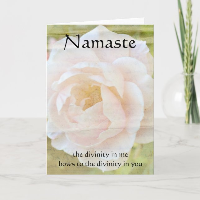 Namaste Göttlichkeits-Blumenkarte Karte (Vorderseite)