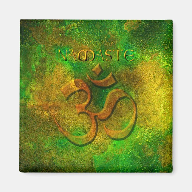 Namaste Green Gold Magnet (Vorne)