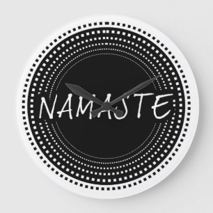 Namaste Große Wanduhr