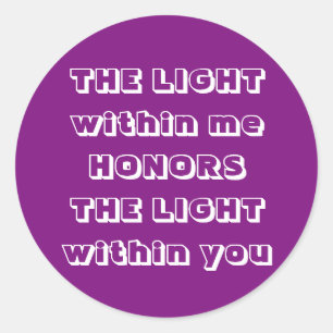 Namaste Gruß Runder Aufkleber