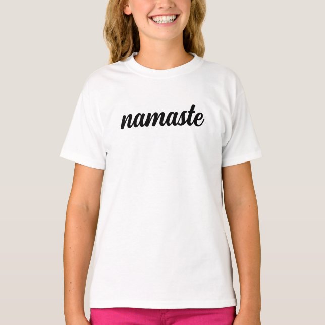 Namaste Gruß spirituelle Meditation T-Shirt (Vorderseite)