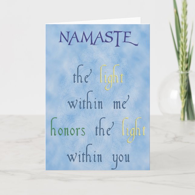 Namaste Grußkarte Karte (Vorderseite)