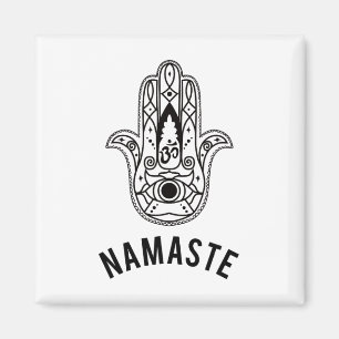 Namaste Hand Hamsa Yoga Hinduismus Veden Ohm Magnet