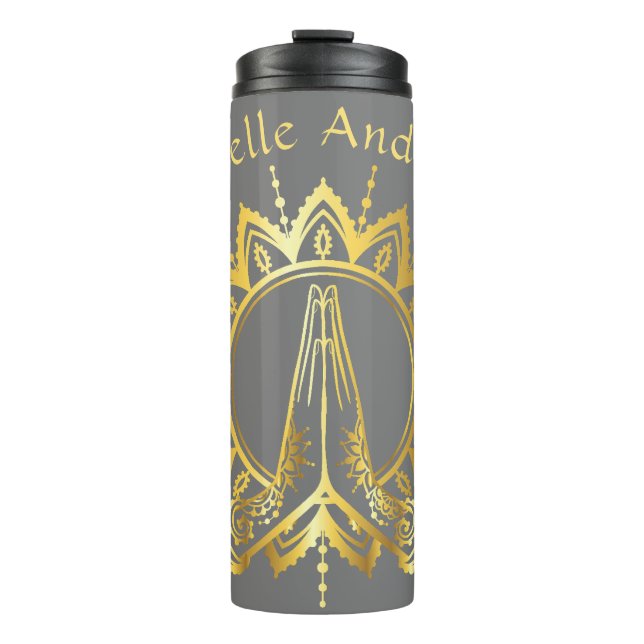 Namaste Hands Flasche für Reisegewässer (Vorderseite)