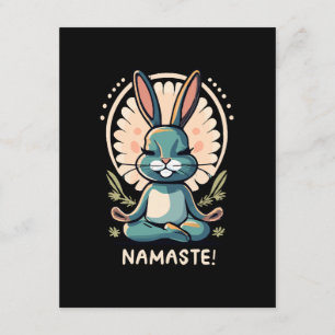 Namaste Hase Yoga Kaninchen Meditation Begleitkarte