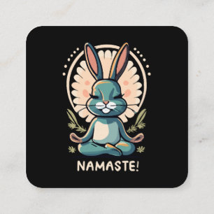 Namaste Hase Yoga Kaninchen Meditation Quadratische Visitenkarte