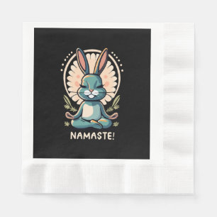 Namaste Hase Yoga Kaninchen Meditation Serviette