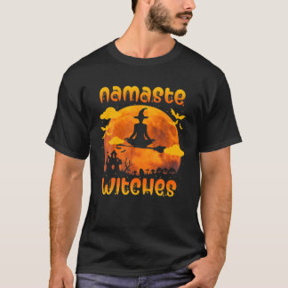 Namaste Hexen Funny Witz Yoga Halloween Meditat T-Shirt