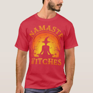Namaste Hexen Retro Vintage Yoga Hexe Halloween T-Shirt