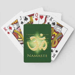 Namaste - I bow to you (in green) Spielkarten