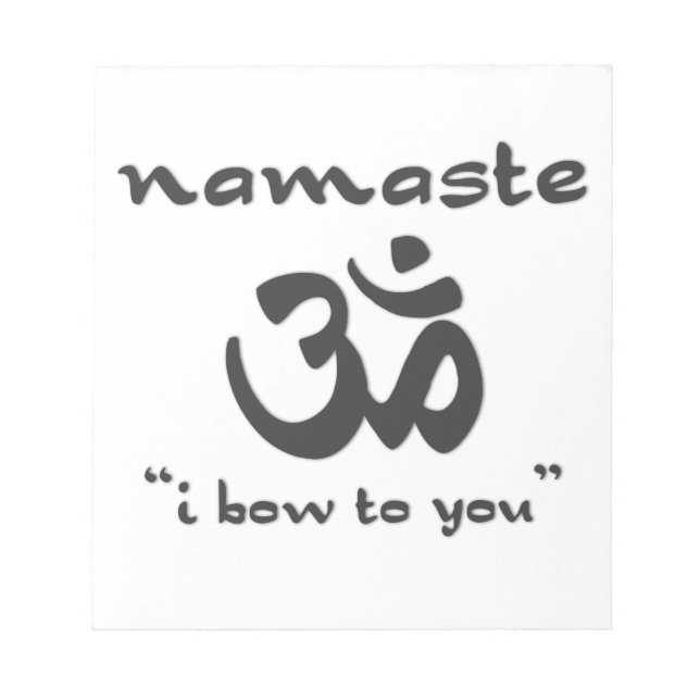 Namaste - I Bow To You Notizblock (Vorderseite)