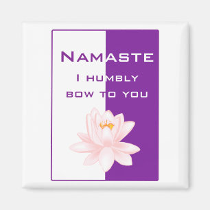 Namaste - Ich beuge mich demütig vor Ihnen (lila) Magnet