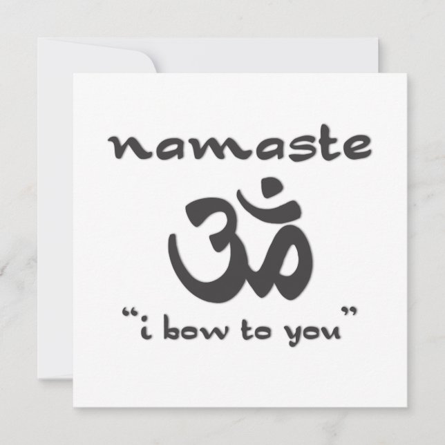 Namaste - ich beuge zu Ihnen (im Schwarzen) Einladung (Vorderseite)