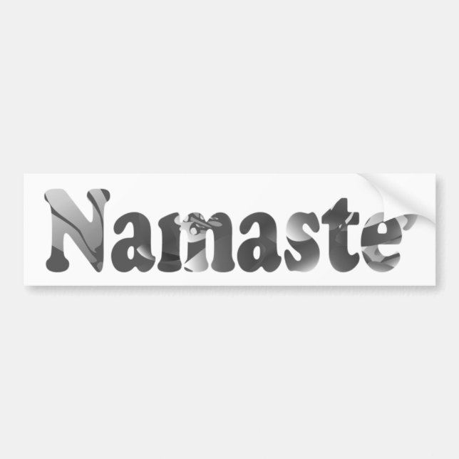 Namaste im Grayscale Autoaufkleber (Vorne)