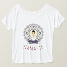 Namaste in der Pose Lotus - Yoga Asana T - Shirt