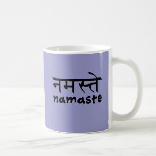 Namaste in englischem und im Hindi Kaffeetasse
