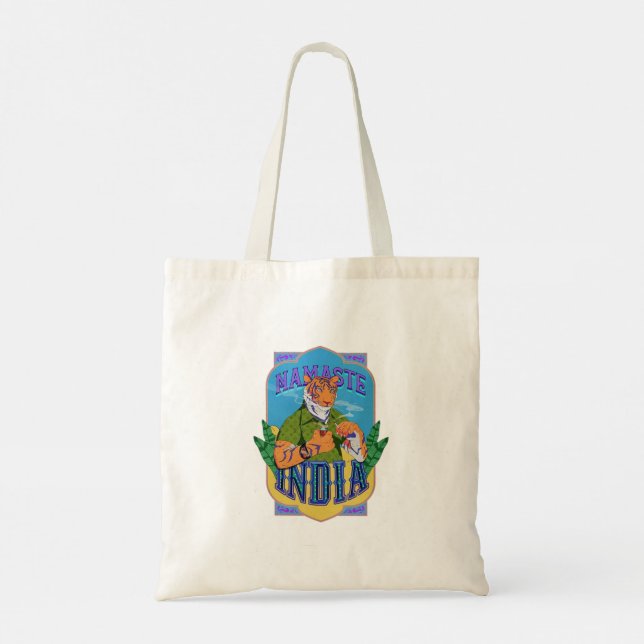 Namaste India Tiger-Tasche Tragetasche (Rückseite)