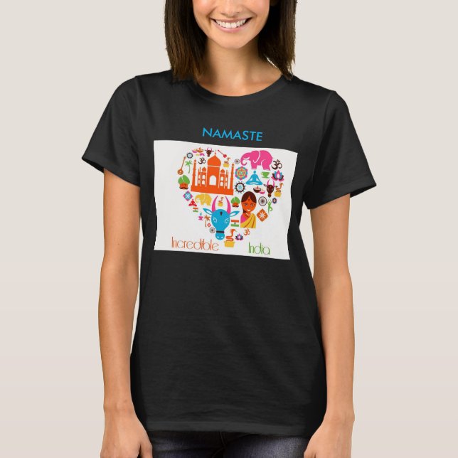 NAMASTE INDIEN T-Shirt (Vorderseite)