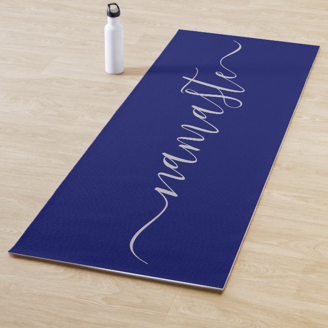 Namaste Initials Personalize Blue 2-seitige Yoga M Yogamatte (Beispiel)