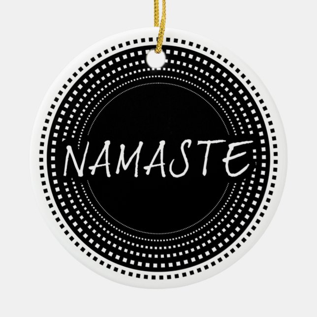 Namaste Keramik Ornament (Vorne)