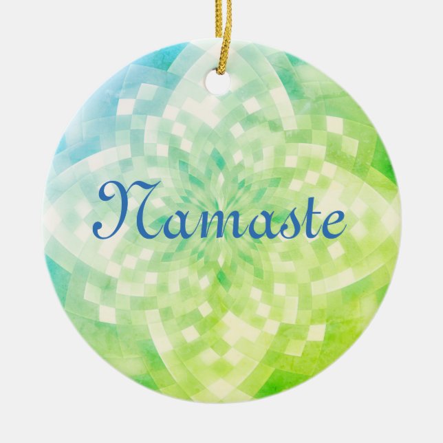 Namaste Keramik Ornament (Vorne)