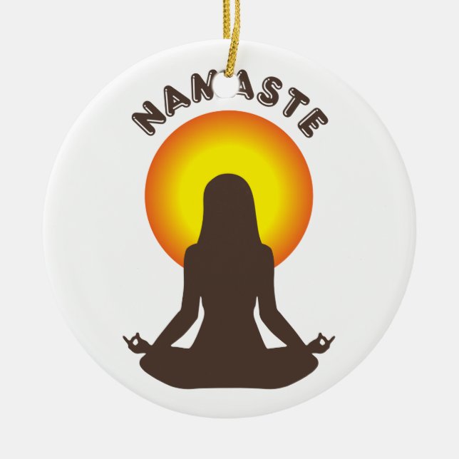 Namaste Keramik Ornament (Vorne)