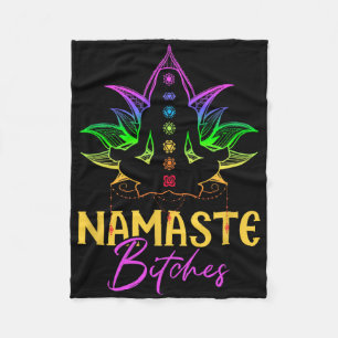 Namaste Ladys Spiriteller Sarkasmus Zen Yoga Liebh Fleecedecke