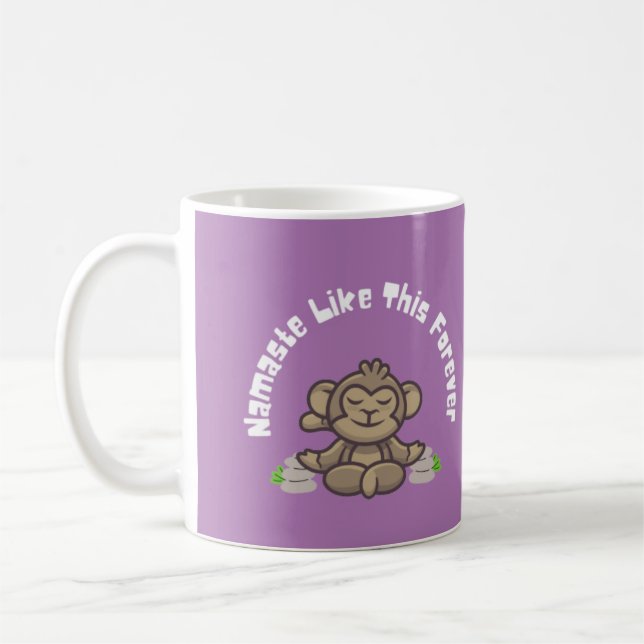 Namaste like this forever - Funny Monkey Yoga Pub Kaffeetasse (Links)