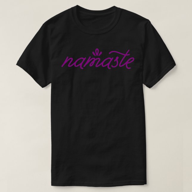 Namaste lila T-Shirt (Design vorne)
