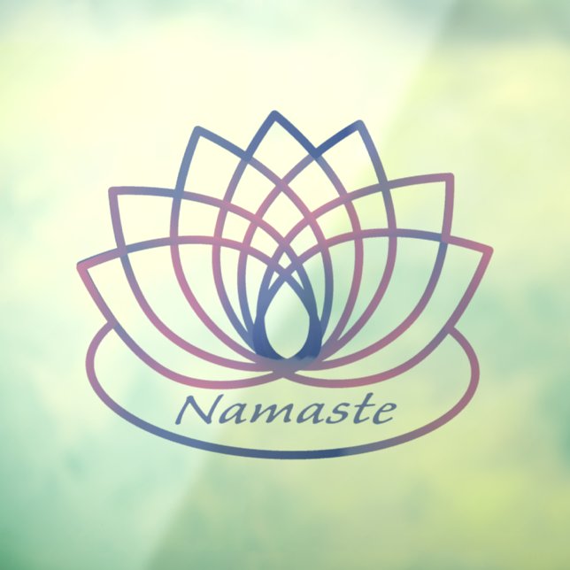 Namaste Lila und Pink Lotus Blume  Fensteraufkleber (Blatt 3)