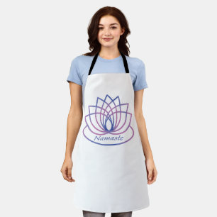 Namaste Lila und Pink Lotus Blume Schürze